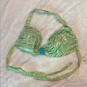 Victoria's Secret Green and Blue Bikini Top